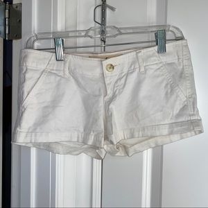 Hollister White Low Rise Shorts